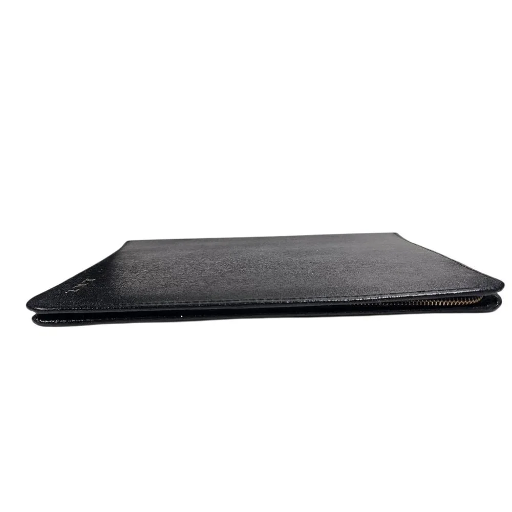 60S - 70S A.M.T. monogrammed black Split Cowhide Portfolio Folder